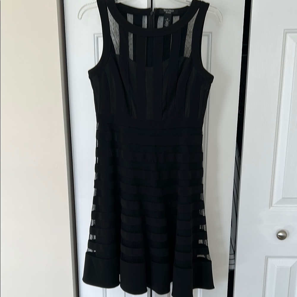 White House Black Market Black Fit and Flare  Dress